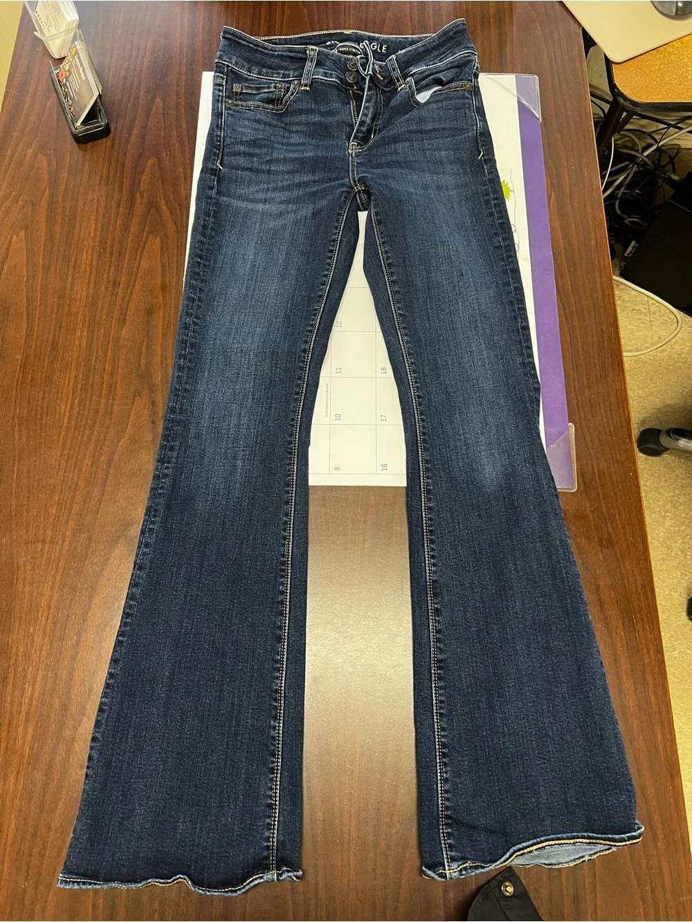 American Eagle Outfitters Dark Blue Flare Jeans